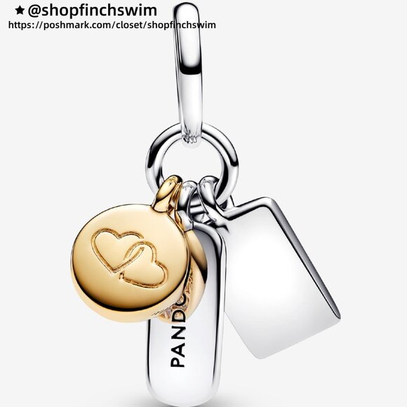 Pandora Friendship Triple Dangle Charm - Picture 2 of 6